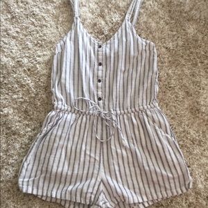 Striped Cotton Romper